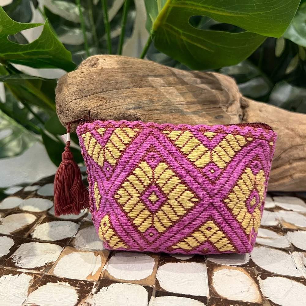 Handmade Embroidered Mexican Coin Purse